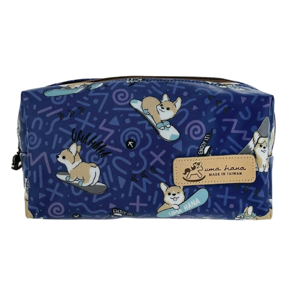 Waterproof Corgi Rectangle Makeup Cosmetic Bag - Picture 1 of 7